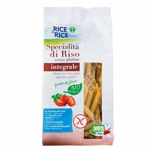 Penne di riso integrali senza glutine 250 gr